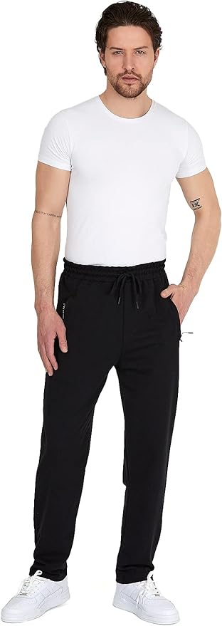 Men's straight-leg joggers with zip (Multiple Colours)