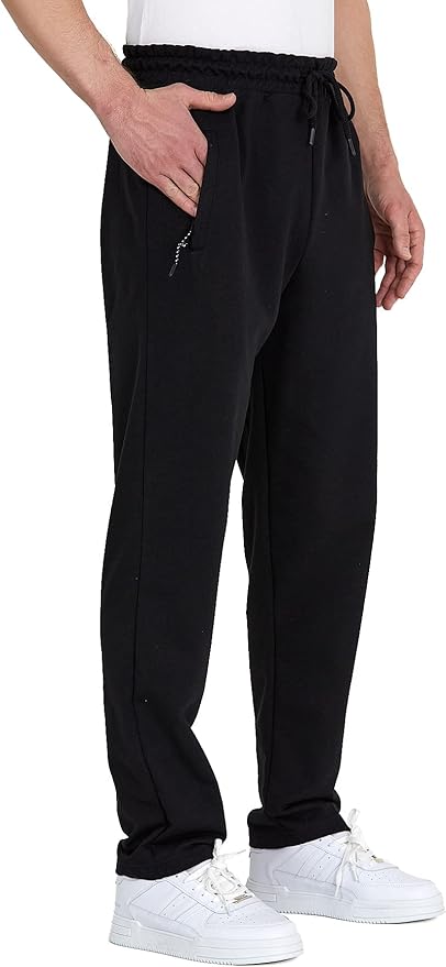 Men's straight-leg joggers with zip (Multiple Colours)