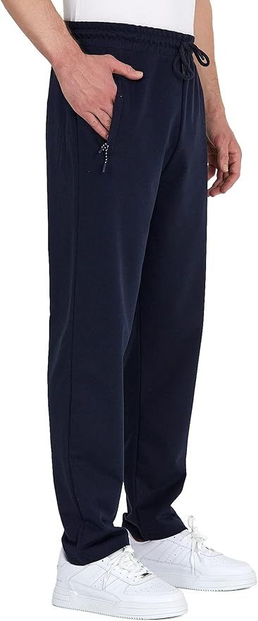 Men's straight-leg joggers with zip (Multiple Colours)