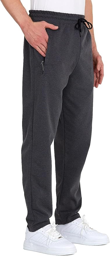 Men's straight-leg joggers with zip (Multiple Colours)